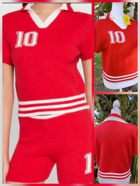 🔥NWT Daisy KNIT Sweater POLO Stripes & FREE GIFT LARGE